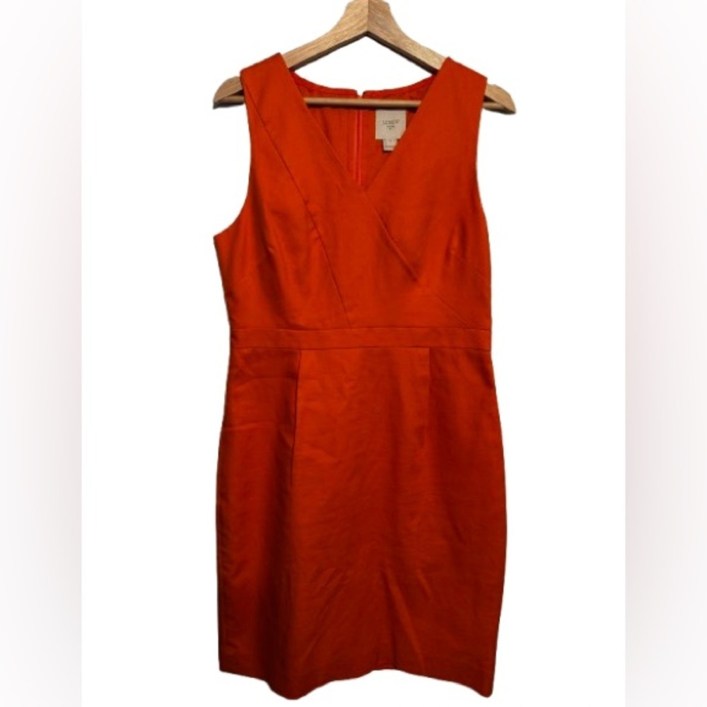 J. Crew Vibrant Coral Midi Dress